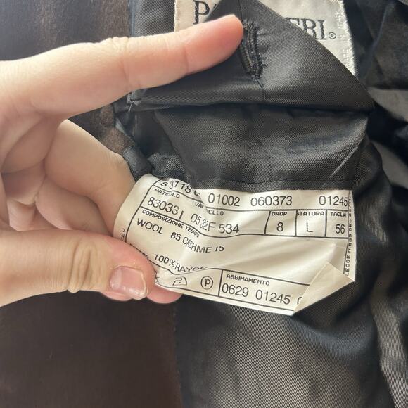 Pal Zileri Loro Piana 46L Wool Cashmere Sport Jacket Brown Blazer Suit 3 Button - Picture 7 of 8